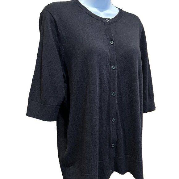 Eddie Bauer Christine Elbow Cardi in Black (size L) - Picture 5 of 11